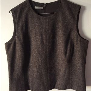 Anne Klein brown wool shell 12P